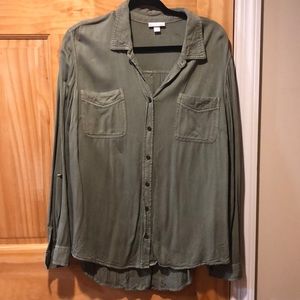 Olive Green Button-Up